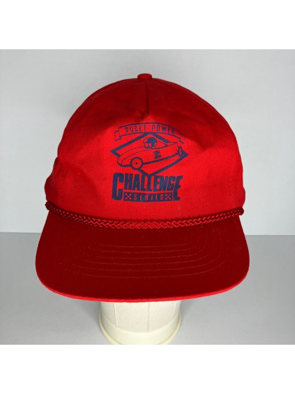 VTG Puget Power Challenge Series Race Car Trucker Hat Snapback Red Blue Men's
